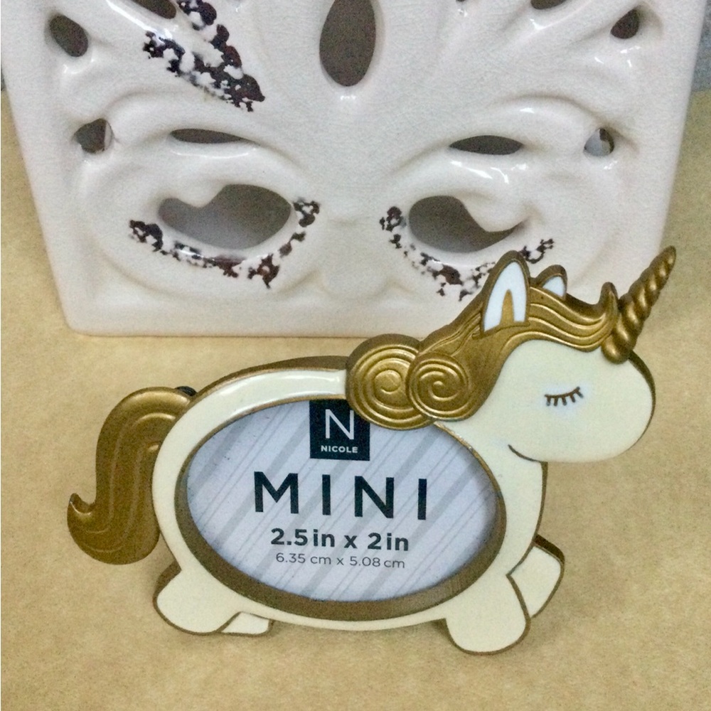 Mini Unicorn Photo Frame NWT